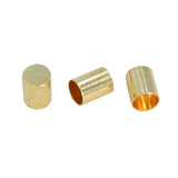100 PCS Metal Leather Rope Copper End Caps Jewelry Making DIY Findings