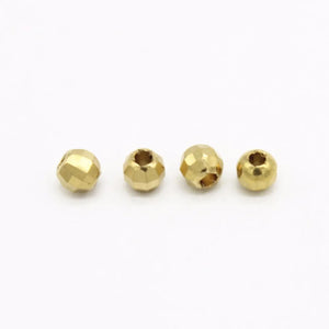 100 PCS Brass Beads Round Spacer Loose Beads DIY Jewelry Making