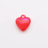 100PCS 21x20mm Acrylic Heart Pendant DIY Jewelry Charms