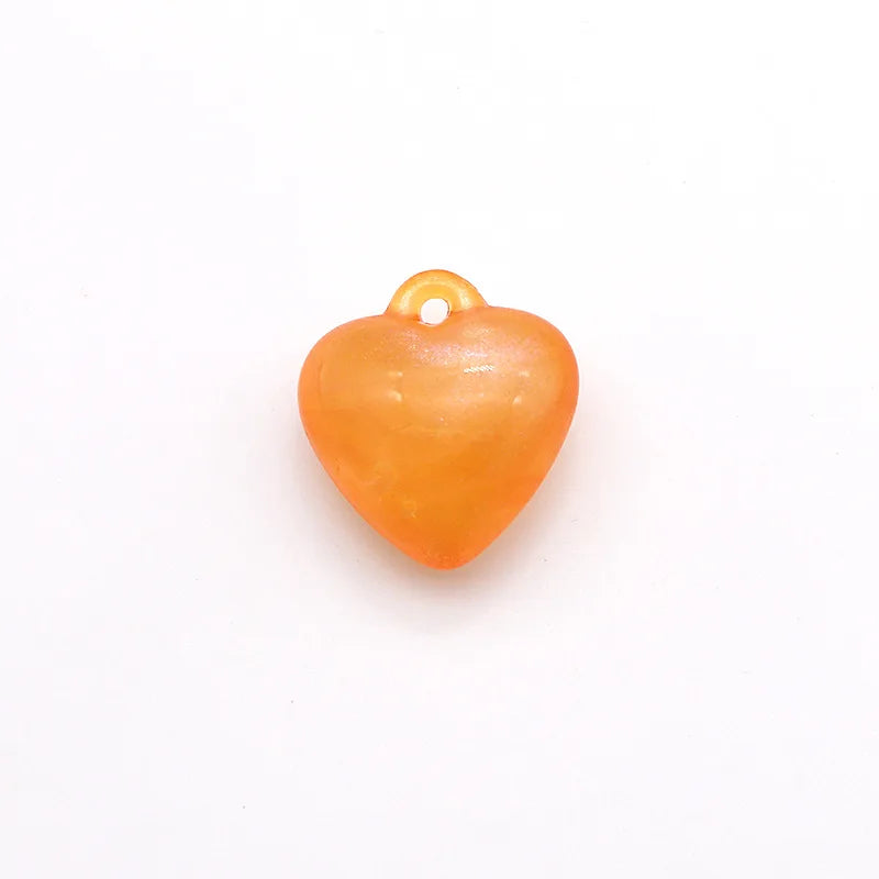 100PCS 21x20mm Acrylic Heart Pendant DIY Jewelry Charms