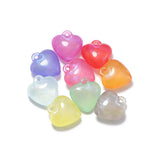 100PCS 21x20mm Acrylic Heart Pendant DIY Jewelry Charms