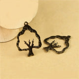100 PCS Vintage Style Metal Alloy Tree Pendant Charms