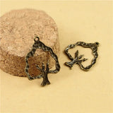 100 PCS Vintage Style Metal Alloy Tree Pendant Charms