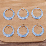 100 PCS Enamel Round Pendant Charms for DIY Jewelry Making