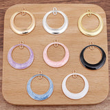 100 PCS Enamel Round Pendant Charms for DIY Jewelry Making