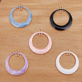 100 PCS Enamel Round Pendant Charms for DIY Jewelry Making
