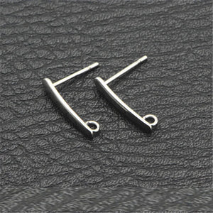 100 PCS Stainless Steel Stud Earrings Setting For Jewelry Making