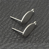100 PCS Stainless Steel Stud Earrings Setting For Jewelry Making