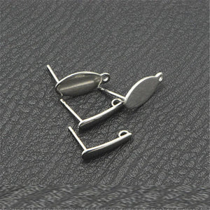 100 PCS Stainless Steel Stud Earrings Setting For Jewelry Making