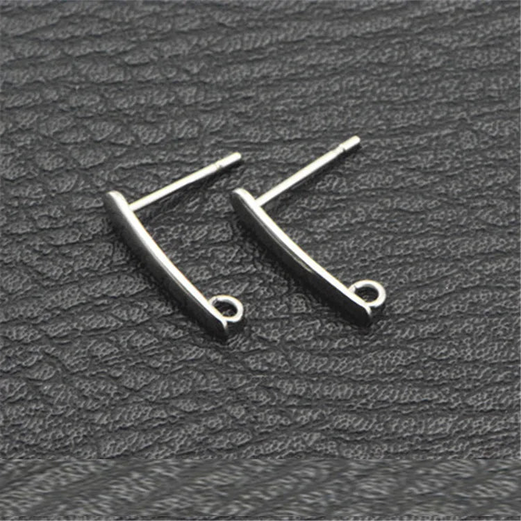 100 PCS Stainless Steel Stud Earrings Setting For Jewelry Making