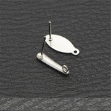 100 PCS Stainless Steel Stud Earrings Setting For Jewelry Making