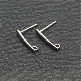 100 PCS Stainless Steel Stud Earrings Setting For Jewelry Making