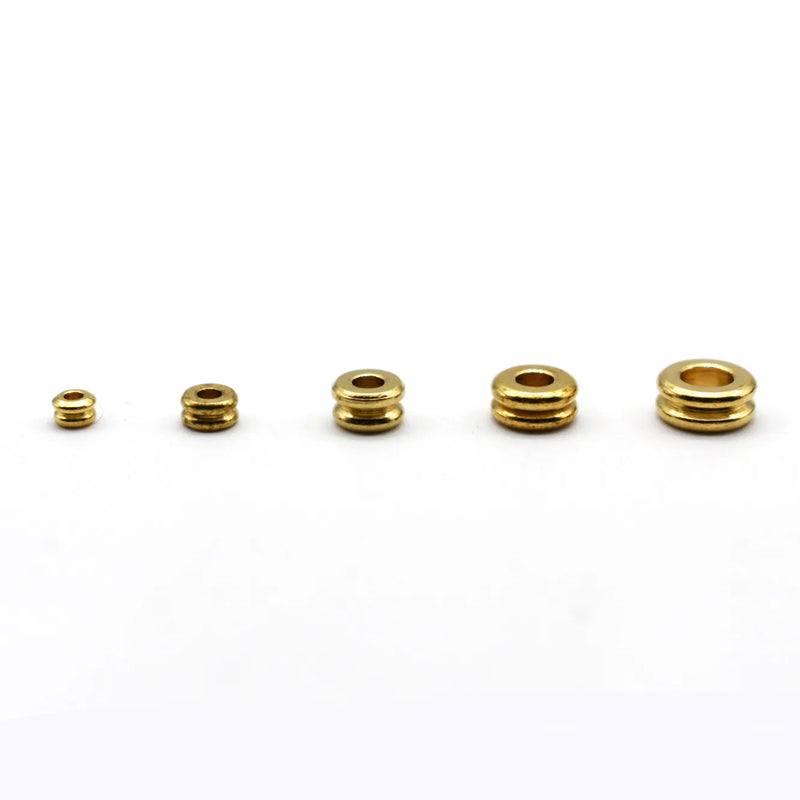100 PCS Brass Flat Spacer Beads Tube Jewelry Making DIY 3-8mm