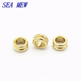 100 PCS Brass Flat Spacer Beads Tube Jewelry Making DIY 3-8mm