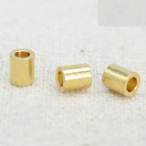 100 PCS Metal Brass Cylinder Spacer Beads for Jewelry Making