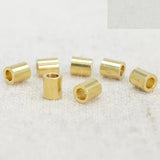 100 PCS Metal Brass Cylinder Spacer Beads for Jewelry Making
