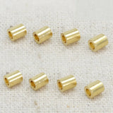 100 PCS Metal Brass Cylinder Spacer Beads for Jewelry Making