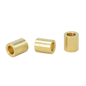 100 PCS Metal Brass Cylinder Spacer Beads for Jewelry Making