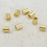 100 PCS Metal Brass Cylinder Spacer Beads for Jewelry Making