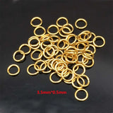 100 PCS Stainless Steel Open Jump Ring Lot for DIY Jewelry Making