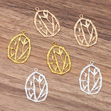 100 PCS 34x23mm Metal Bamboo Pendant Charms for DIY Jewelry Making