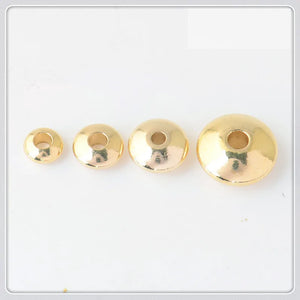 100 PCS 4-8mm Brass Flat Beads DIY Jewelry Making Accessories