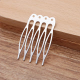 100 PCS Metal Hair Combs 5 Teeth Wedding Accessories