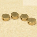 100 PCS Raw Brass Spacer Beads 4-10mm DIY Jewelry Making