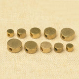 100 PCS Raw Brass Spacer Beads 4-10mm DIY Jewelry Making
