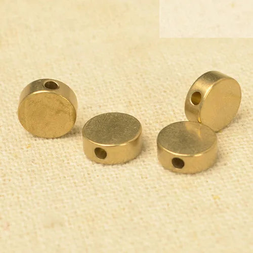 100 PCS Raw Brass Spacer Beads 4-10mm DIY Jewelry Making