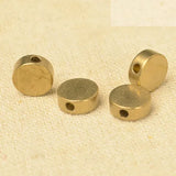 100 PCS Raw Brass Spacer Beads 4-10mm DIY Jewelry Making