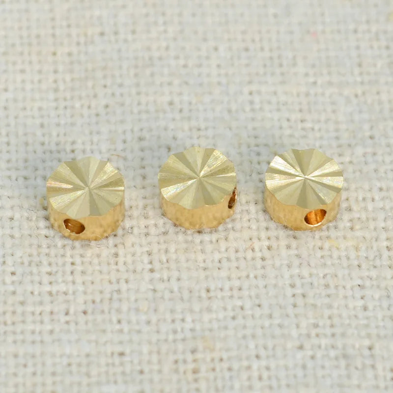 100 PCS 5*2.5mm Raw Brass Beads DIY Jewelry Making