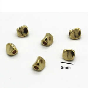 100 PCS 5mm Silver Plated Metal Brass Spacer Beads for Jewelry Making DIY