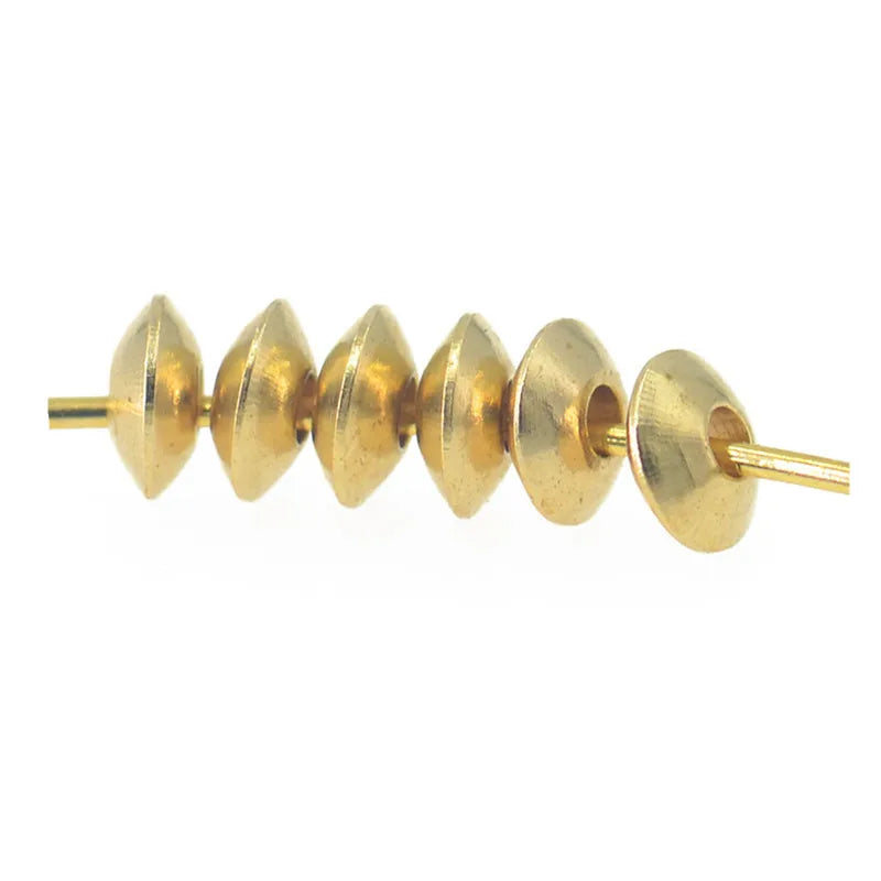 100 PCS 5x2mm Metal Brass Spacer Beads for Jewelry Making