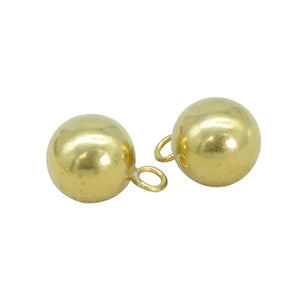 100 PCS 6mm Raw Brass Ball Beads Charms Pendant DIY Jewelry