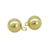 100 PCS 6mm Raw Brass Ball Beads Charms Pendant DIY Jewelry