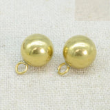 100 PCS 6mm Raw Brass Ball Beads Charms Pendant DIY Jewelry