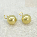 100 PCS 6mm Raw Brass Ball Beads Charms Pendant DIY Jewelry