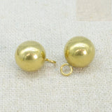 100 PCS 6mm Raw Brass Ball Beads Charms Pendant DIY Jewelry