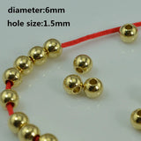 100 PCS 6mm Raw Brass Spacer Beads DIY Jewelry Making