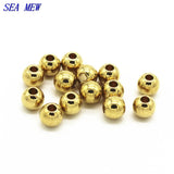 100 PCS 6mm Raw Brass Spacer Beads DIY Jewelry Making
