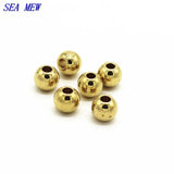 100 PCS 6mm Raw Brass Spacer Beads DIY Jewelry Making