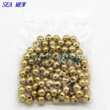 100 PCS 6mm Raw Brass Spacer Beads DIY Jewelry Making