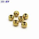 100 PCS 6mm Raw Brass Spacer Beads DIY Jewelry Making