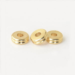 100 PCS 6x2mm Brass Spacer Beads for DIY Jewelry Making