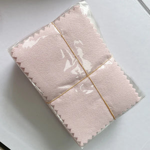 100 PCS 7cmx10cm Silver Cleaner Flannel Polish Cloth Suede Silver Cloth