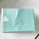 100 PCS 7cmx10cm Silver Cleaner Flannel Polish Cloth Suede Silver Cloth