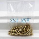 100 PCS 7x4mm Brass Round Spacer Beads 3mm Hole Jewelry Making