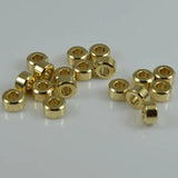 100 PCS 7x4mm Brass Round Spacer Beads 3mm Hole Jewelry Making