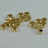 100 PCS 7x4mm Brass Round Spacer Beads 3mm Hole Jewelry Making